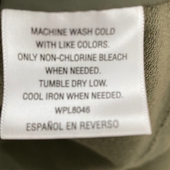 STYLE & CO SPORT Utility Jacket Pockets Grommets Green Large - Picture 6 of 7